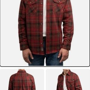Jachs Red Plaid Casual Button Down Shirt